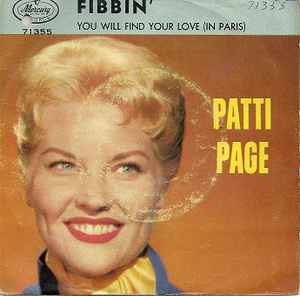 Patti Page - Fibbin' / You Will Find Your Love (In Paris) album cover