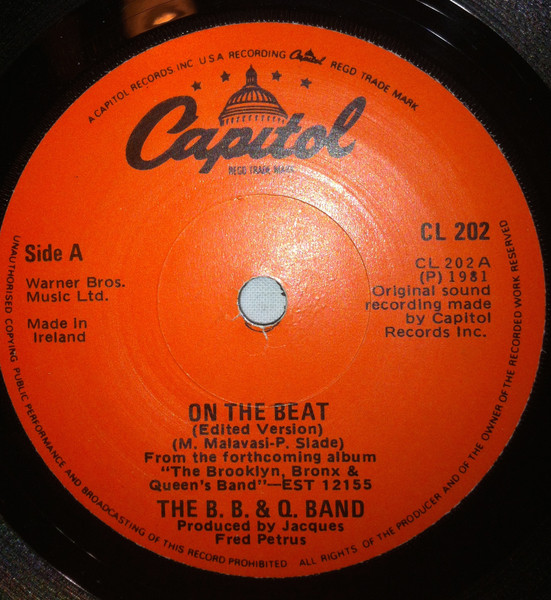 The B. B. & Q. Band – On The Beat (1981, Vinyl) - Discogs