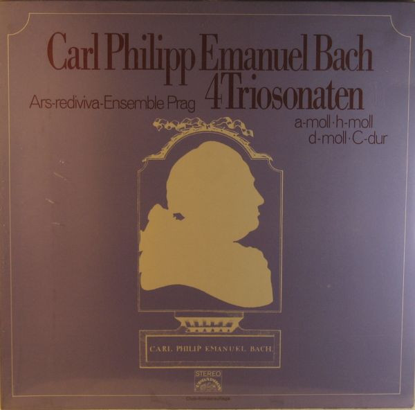 Carl Ph 4 Triosonaten LP 1969 . Ars-rediviva-Ensemble Prag Emanuel Bach 