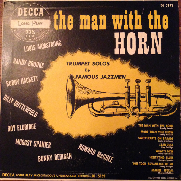 Man With A Horn: Trumpet Solos By Famous Jazzmen (1950, Vinyl