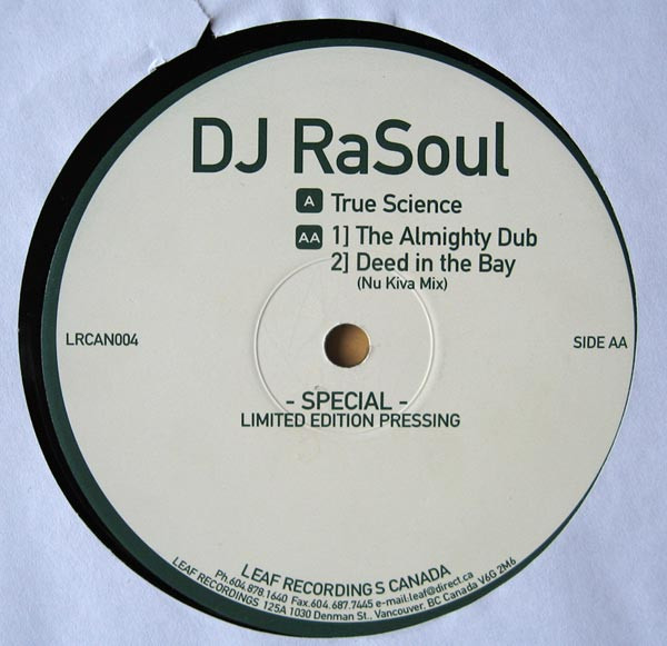 DJ RaSoul – True Science (2000, Vinyl) - Discogs