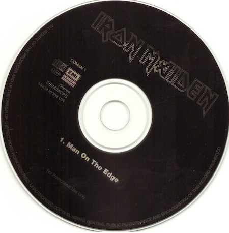 Iron Maiden – Man On The Edge (1995, Vinyl) - Discogs