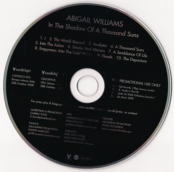 Abigail Williams – In The Shadow Of A Thousand Suns (2010, Vinyl