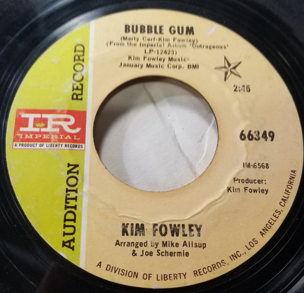 Kim Fowley – Bubble Gum / Wildfire (1969, Vinyl) - Discogs