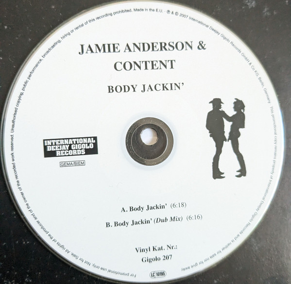 Jamie Anderson & Content – Body Jackin' (2007, CD) - Discogs