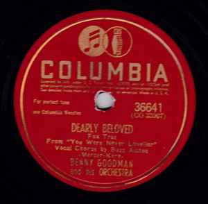 Benny Goodman And His Orchestra - Dearly Beloved/I'm Old Fashioned album cover