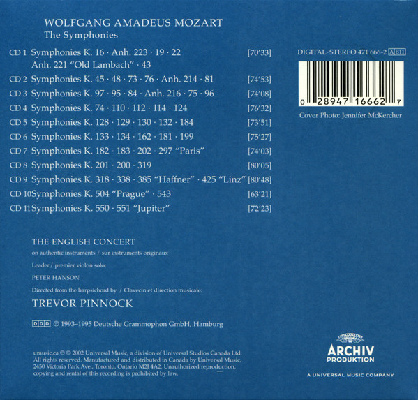 baixar álbum Mozart, The English Concert, Trevor Pinnock - The Symphonies
