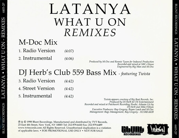 LaTanya Feat. Twista – What U On (1998, Vinyl) - Discogs