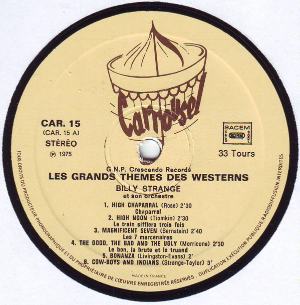 ladda ner album Billy Strange Et Son Orchestre - Les Grands Themes Des Westerns