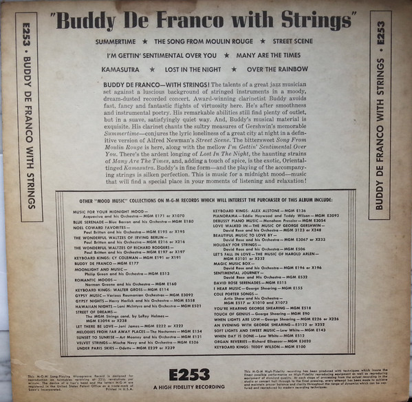 baixar álbum Buddy DeFranco - Buddy De Franco With Strings