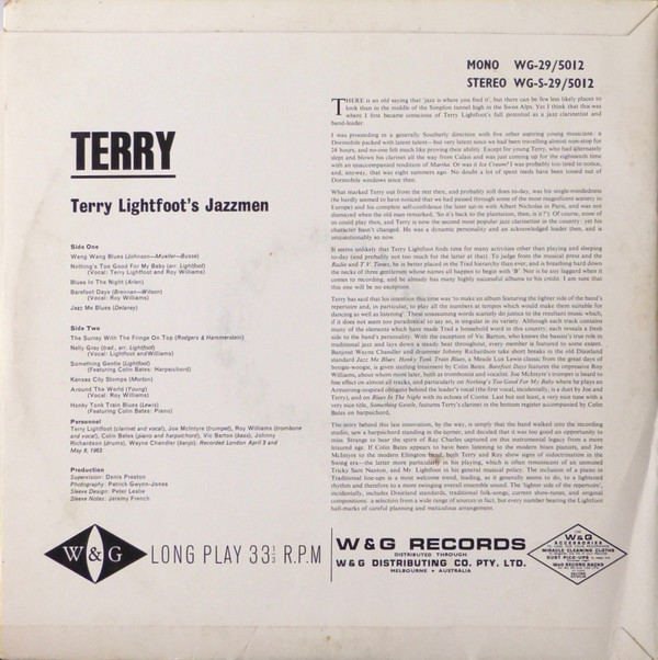 lataa albumi Terry Lightfoot's Jazzmen - Terry