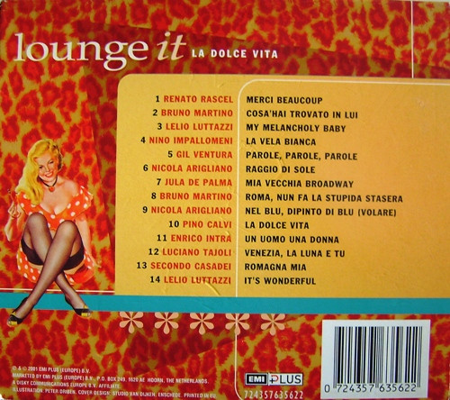 descargar álbum Various - Lounge It La Dolce Vita