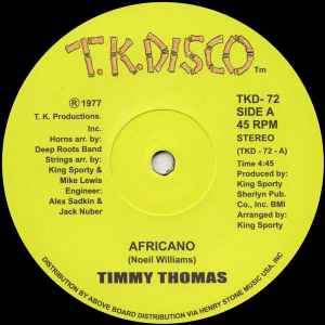 Timmy Thomas - Africano / Funky Me / Why Can't We Live Together album cover