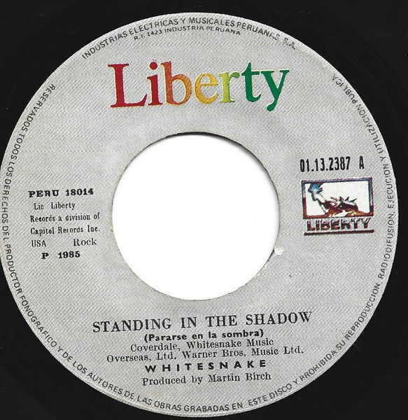 Whitesnake – Standing In The Shadow (1984, Vinyl) - Discogs