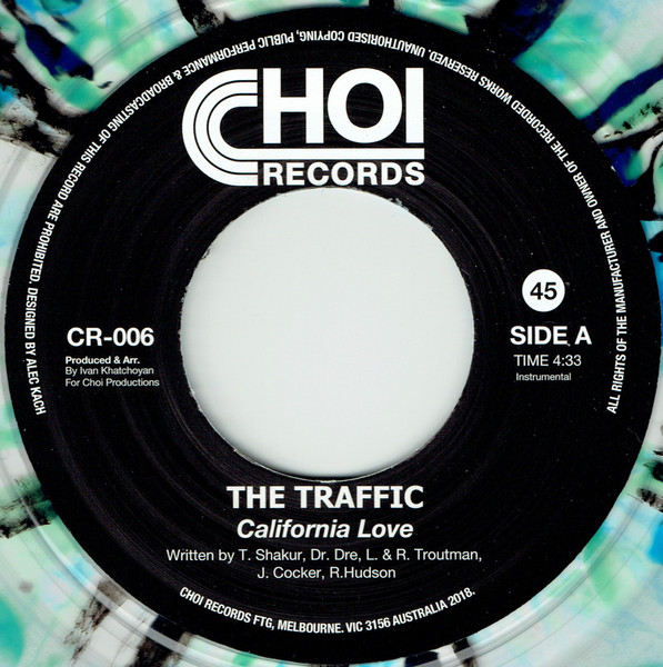 The Traffic – California Love​ (2018, Clear w/ Black, Blue & Green