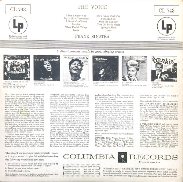 Frank Sinatra - The Voice | Columbia (CL 743) - 3