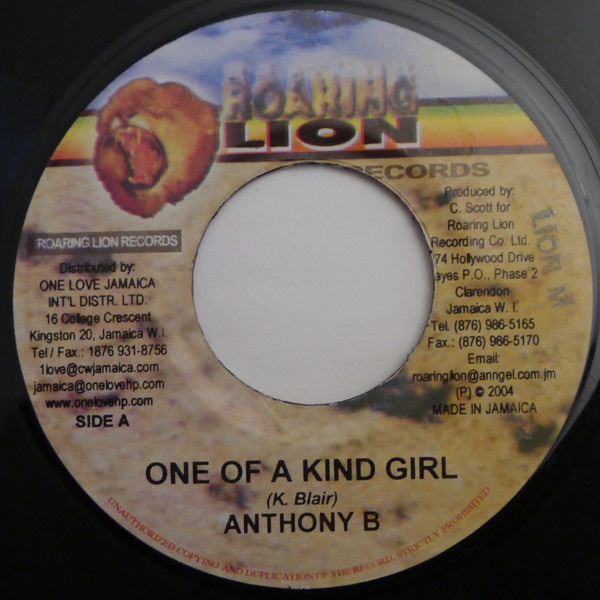 télécharger l'album Anthony B - One Of A Kind Girl