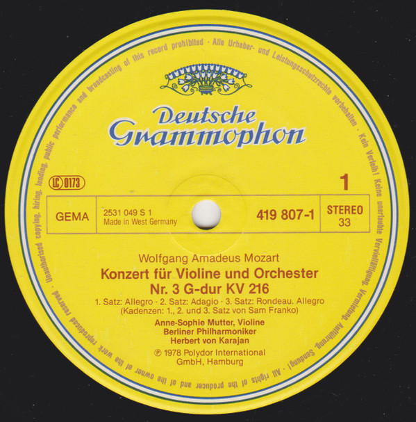 lataa albumi Mendelssohn Bruch Mozart Berliner Philharmoniker, Herbert von Karajan, AnneSophie Mutter - Violinkonzerte Von Mendelssohn Bruch Und Mozart Nr 3 5