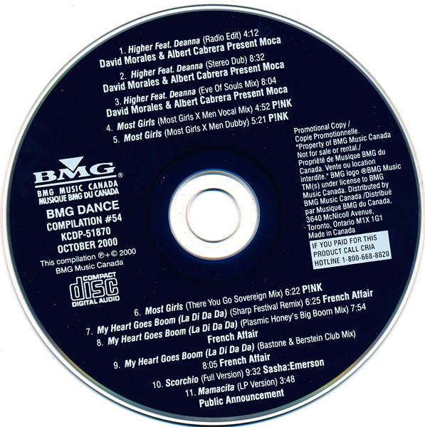 Album herunterladen Various - BMG Dance Compilation 54