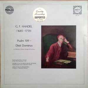 Georg Friedrich Händel - Psalm 109-Dixit Dominus For Soloists, Chorus, Strings & Continuo album cover