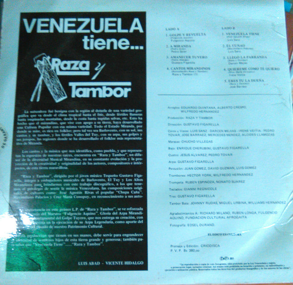 descargar álbum Raza y Tambor - Venezuela Tiene Raza Y Tambor