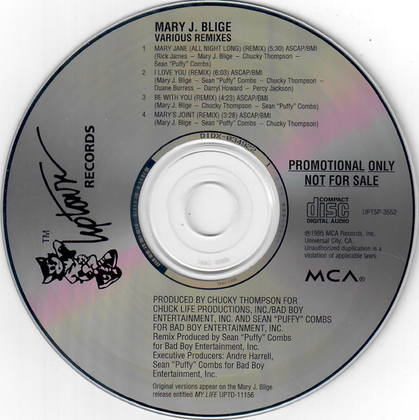 Mary J. Blige – Various Remixes (1995, CD) - Discogs