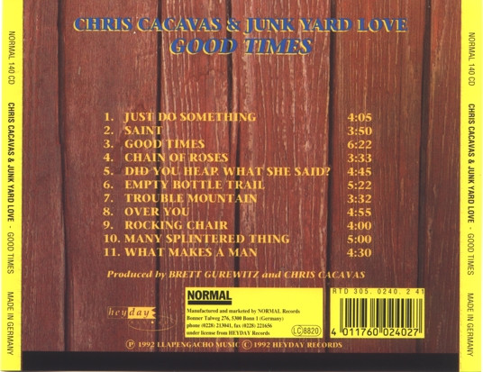 descargar álbum Chris Cacavas & Junkyard Love - Good Times
