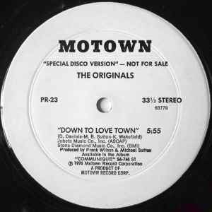 The Originals - Down To Love Town / Full Speed Ahead album cover