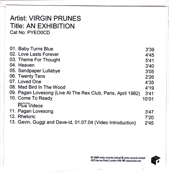 télécharger l'album Virgin Prunes - An Exhibition