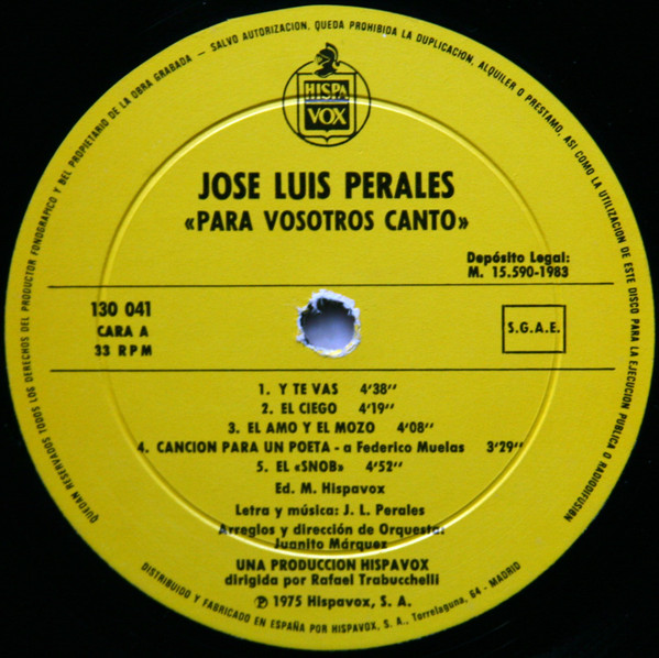 ladda ner album José Luis Perales - Para Vosotros Canto