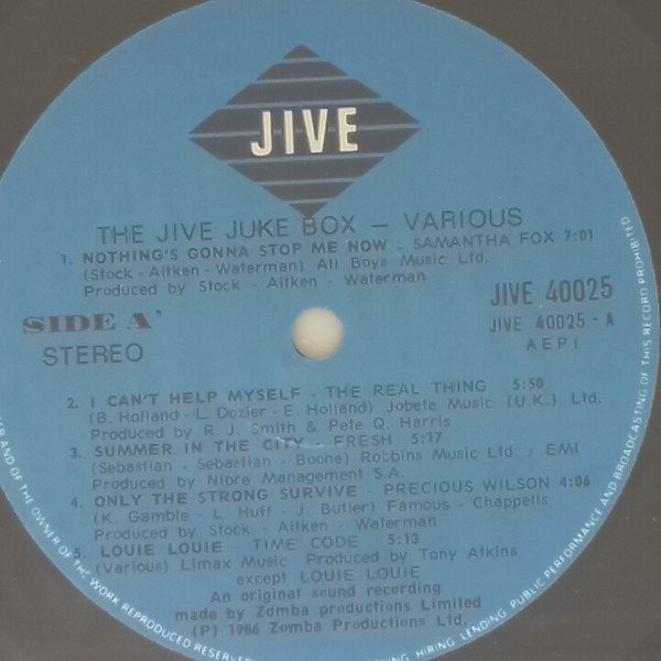 télécharger l'album Various - The Jive Juke Box