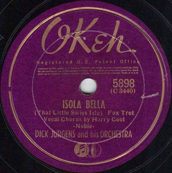 last ned album Dick Jurgens And His Orchestra - I Do Do You Isola Bella That Little Swiss Isle