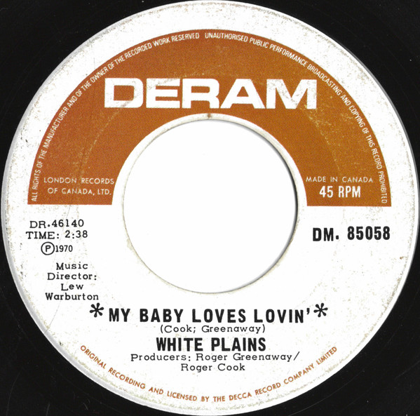 White Plains – My Baby Loves Lovin' (1970, Vinyl) - Discogs