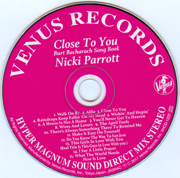 lataa albumi Nicki Parrott - Close To You Burt Bacharach Song Book
