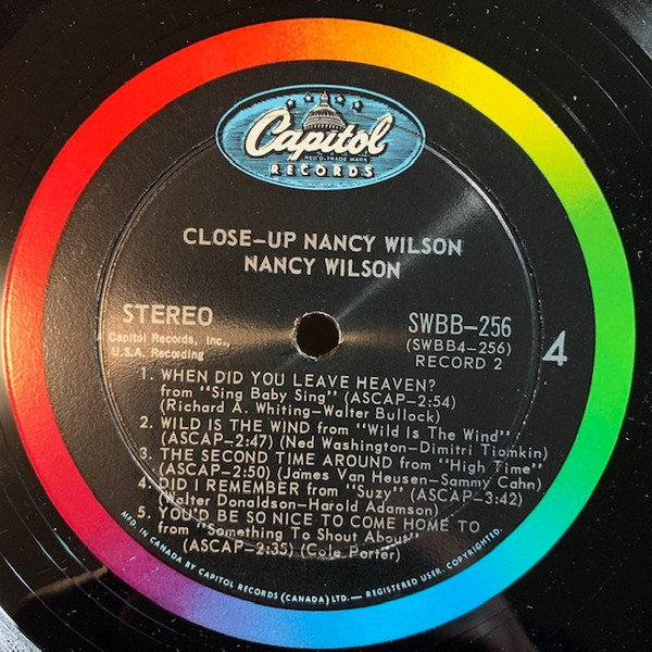 Nancy Wilson - Close-Up | Capitol Records (SWBB-256) - 8