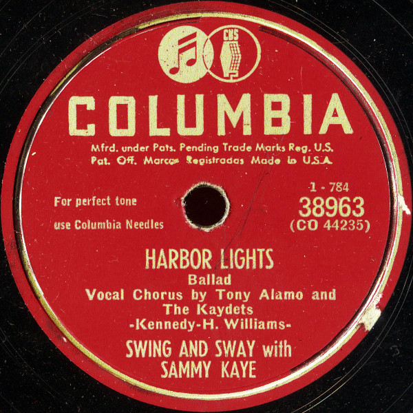 【蓄音機用SP盤レコード】HARBOR LIGHTS-ハーバー・ライト/PATRICIA-パトリシア/SWING AND SWAY with SAMMY KAYA/SPレコード