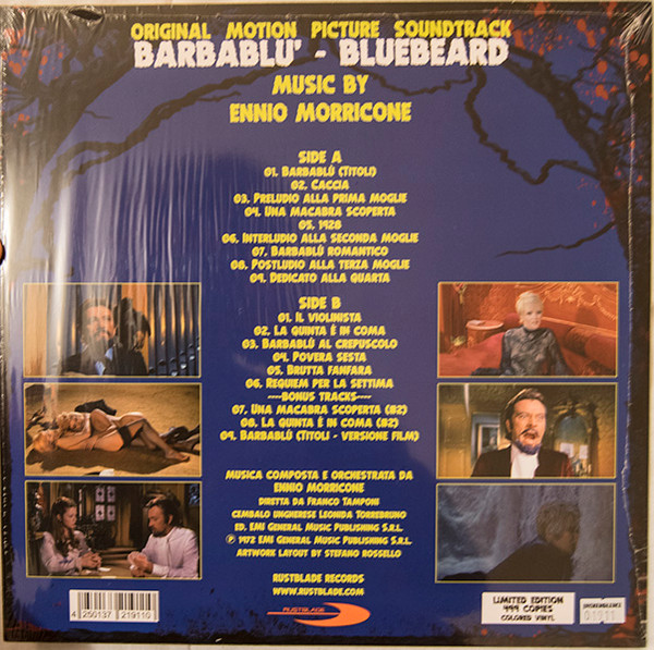 Ennio Morricone - Barbablu' (Original Motion Picture Soundtrack) | Rustblade (RBLLP018) - 2