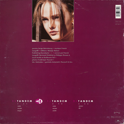 Vanessa Paradis – Tandem (1990, Vinyl) - Discogs