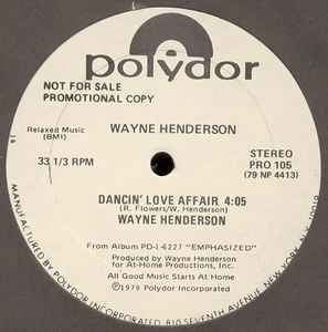 Wayne Henderson - Dancin' Love Affair album cover