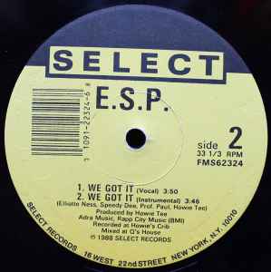 E.S.P. – Wild Thing / We Got It (1988, Vinyl) - Discogs