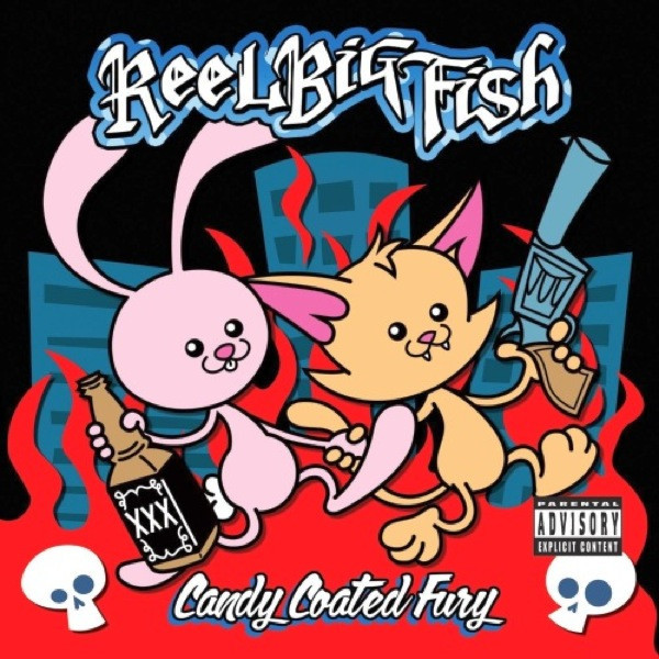 Reel Big Fish – Candy Coated Fury (2023, Red & Grey Swirl w/ Black