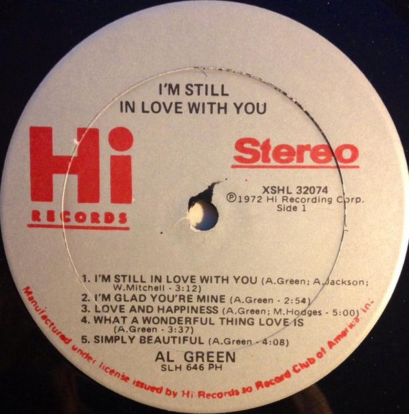 Al Green – I'm Still In Love With You (1972, Vinyl) - Discogs