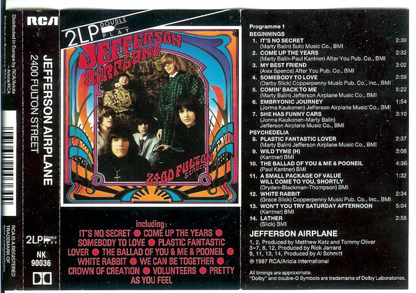 Jefferson Airplane - 2400 Fulton Street | Releases | Discogs