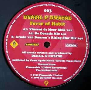 Portada de album Denzil & Dwayne - Force Of Habit