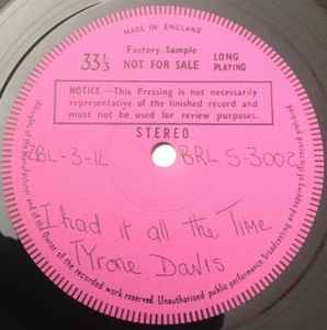 Tyrone Davis - I Had It All The Time album cover