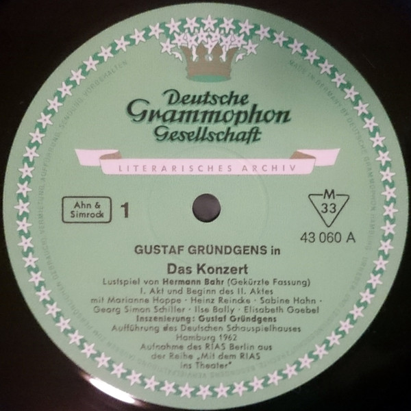 Album herunterladen Gustaf Gründgens - Gustaf Gründgens In Hermann Bahr Das Konzert
