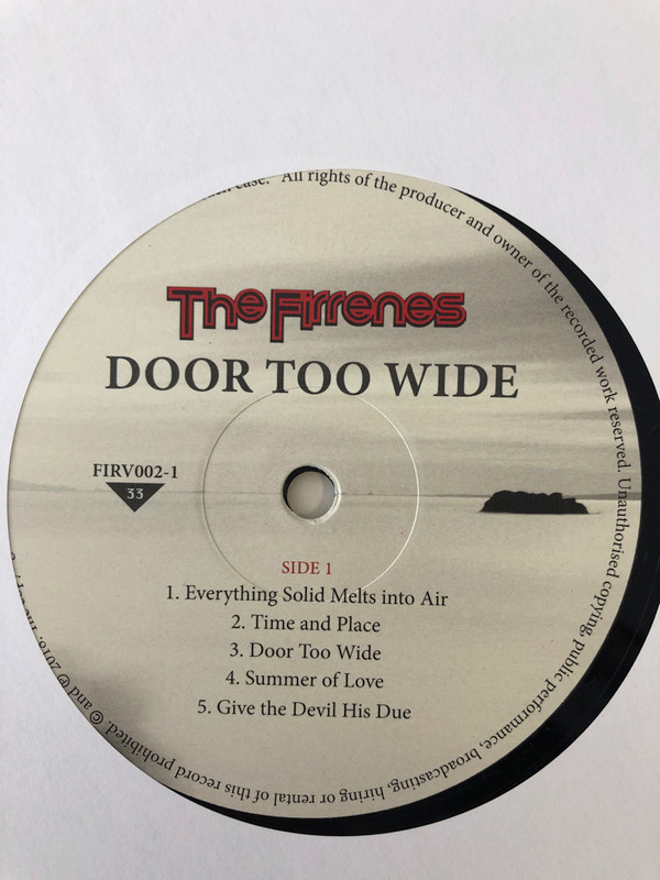 The Firrenes - Door Too Wide | Not On Label (The Firrenes Self-released) (FIRV002) - 3