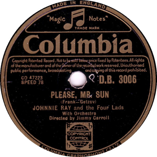 Johnnie Ray – Please, Mr. Sun / Here Am I - Broken Hearted (1952