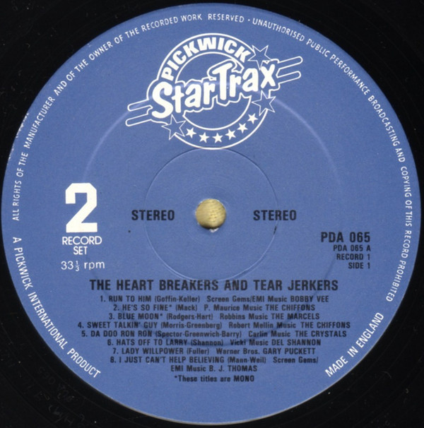 ladda ner album Various - The Heart Breakers And Tear Jerkers Collection