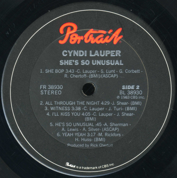 Cyndi Lauper - She's So Unusual | Portrait (FR 38930) - 4